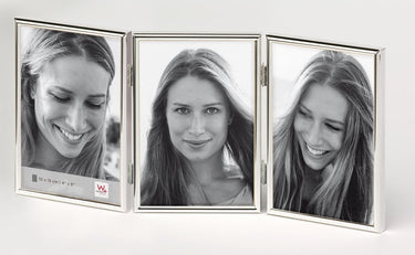 Walther design chloe - fotolijst - fotoformaat 3x 13x18 cm - zilver