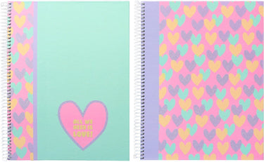 Kangaro ancor spiraalblok - b'log hearts - formaat a4 - ruit 5mm - 2 stuks