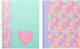 Kangaro ancor spiraalblok - b'log hearts - formaat a5 - met lijn - 2 stuks