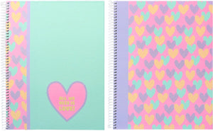 Kangaro ancor spiraalblok - b'log hearts - formaat a5 - met ruit 5mm - 2 stuks