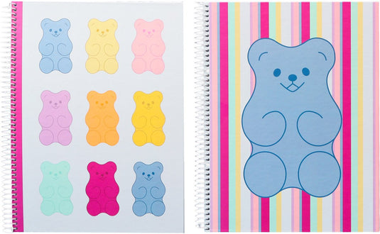 Kangaro spiraalblok - b'log sweet candy - formaat a5 - met ruit 5mm - 2 stuks - met aardbeiengeur - an-122718-a