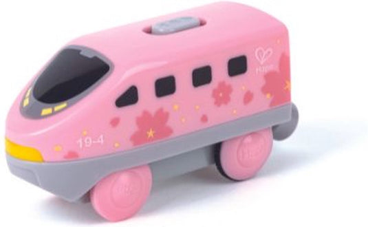 Hape houten trein locomotief roze - - vanaf 3 jaar