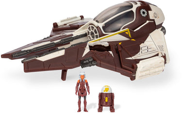 Jazwares star wars- vehicle multipack (7,5cm vehicle figure + 7,5cm vehicle) - ahsoka tano - starfighter evolution box set