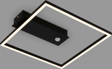 Briloner - nici - led plafondlamp - plafonniére met bewegingsmelder - zwart - led - 12.5w