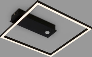 Briloner - nici - led plafondlamp - plafonniére met bewegingsmelder - zwart - led - 12.5w