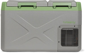 Steamy -e dual zone elektrische compressor koelbox - dual zone - 24 liter - 12v en 230v - voor auto en camping - grijs