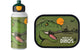 Mepal lunchset (pop-up fles lunchbox) campus - 400 + 750 ml - broodtrommel en drinkbeker voor kinderen - bento box - pop-up drinkfles - dino