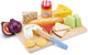 Woet ® houten speelgoed kaasplankje - speelset snijplank, kaasj, brood, vijg crackers - fsc - educatief speelgoedeten - snijset rollenspel keukenspeelgoed - vanaf 2 jaar