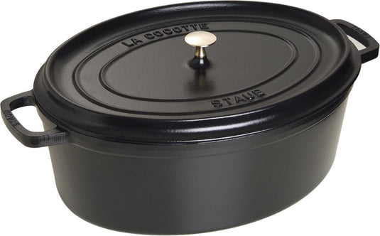 Staub braadpan ovaal cocotte zwart - ø 41 cm 12 liter