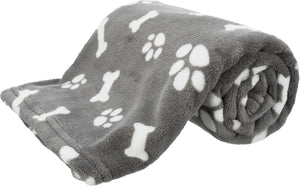 Trixie hondendeken kenny fleece bot pootjes grijs