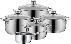 Wmf diadem plus - pannenset - 5-delig - geschikt voor inductie - rvs - inclusief deksels