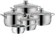 Wmf diadem plus - pannenset - 5-delig - geschikt voor inductie - rvs - inclusief deksels