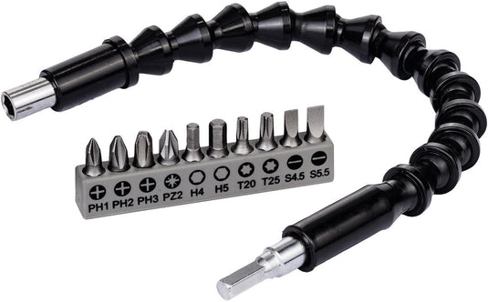 Bosch accessories 2608522377 bitset 11-delig plat, kruiskop pozidriv, kruiskop phillips, binnen-zesrond (tx), inbus