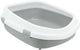 Trixie - kattenbak primo - met rand - grijs wit - xxl - 71x56x25 cm