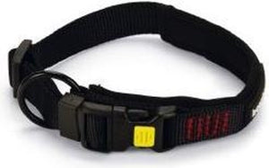Beeztees parinca hondenhalsband - nylon zwart - 50-55 cm x 25 mm