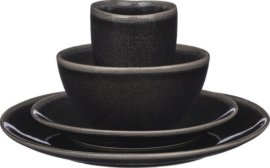 Mica decorations tabo serviesset 4 persoons - zwart