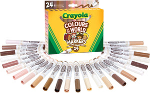 Crayola - colors of the world - viltstiften - 24 kleuren - voor kinderen