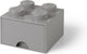 Lego bureaulade brick 4, grijs -
