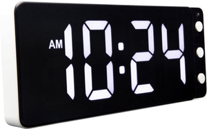 Nextime digitale klok wit – tafel wandklok – 27.2 × 10.8 × 3 cm – abs – wit – led