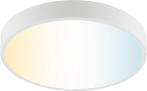 Brilliant slimline - plafondlamp - ø 39 cm - led 11w - cct - 3000k-6500k - dimbaar - nachtlicht - timer - afstandsbediening - wit