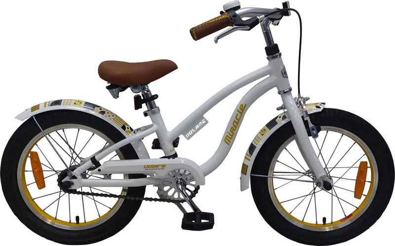 Afbeelding laden in galerijviewer, Volare Miracle Cruiser Kinderfiets - Meisjes - 16 inch - Wit - Prime Collection
