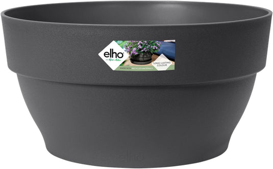 Elho vibia campana schaal 34 - plantenschaal voor buiten - 100% gerecycled plastic - ø 33.9 x h 17.4 cm - antraciet