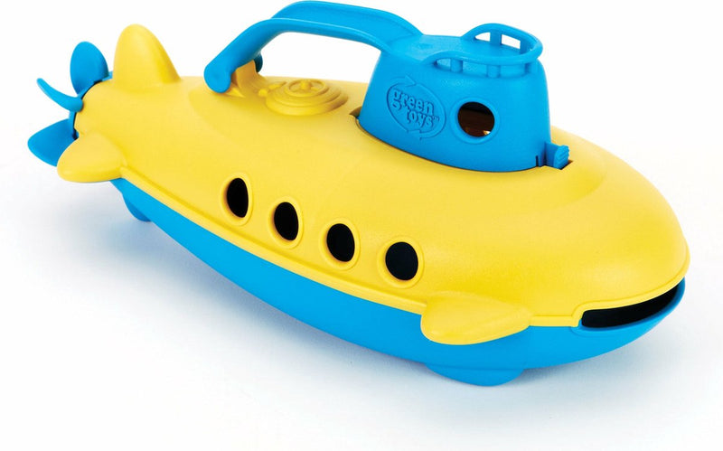 Afbeelding laden in galerijviewer, Green toys onderzeeer geel met blauw handvat -
