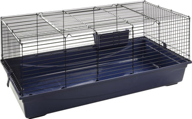 Petsfirst knaagdieren kooi jip - blauw zwart - cavia´s - dwergkonijn - 120 cm l - 59 cm b - 50 cm h