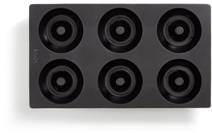 Lékué bakvorm 6 donuts of bagels - siliconen - black