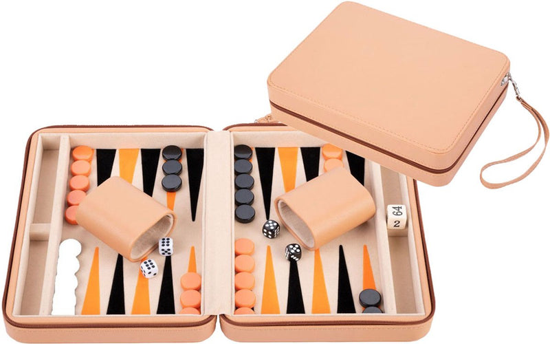 ギャラリービューアに画像をロードする, Engelhart backgammon reisspel met rits - beige
