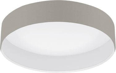 Eglo pasteri - plafondlamp - led - ø32 cm - wit - taupe