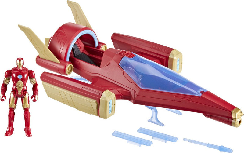 ギャラリービューアに画像をロードする, Marvel avengers iron man-schip met 1 beeldje - van 10 cm - leeftijd 4
