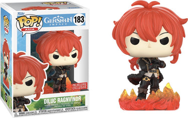 Funko genshin impact diluc ragnvindr vinyl figuur nr. 183 pop! meerkleurig
