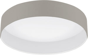 Eglo pasteri - plafondlamp - led - ø32 cm - wit - taupe