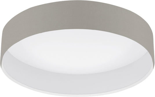 Eglo pasteri - plafondlamp - led - ø32 cm - wit - taupe