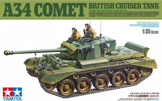 Tamiya modelbouwpakket militaire voertuigen - 35380 a34 comet british cruiser tank plastic - 1:35 - modelbouw