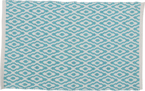 Differnz brighton badmat 100% katoen blauw wit 50 x 80 cm