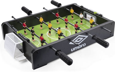 Umbro tafelvoetbal - tafelmodel - voetbaltafel met 12 spelers - incl. 2 mini voetballen - tafelvoetbalspel - zwart