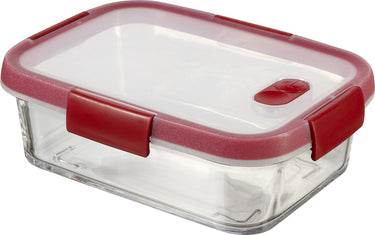 Curver smart cook glazen vershouddoos - rechthoekig - 0,9 liter - rood