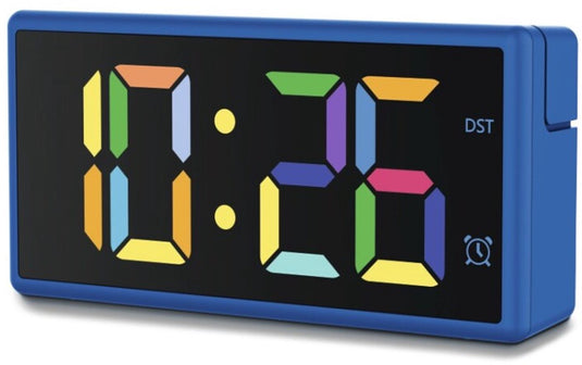 Hama wekker- ibiza - multicolor-display - usb oplaadfuntie - blauw