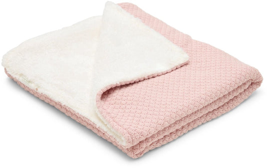 Little dutch gebreid wiegdeken - fleece - roze - essentials
