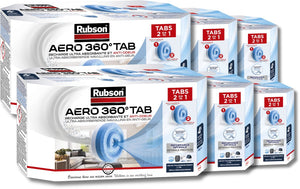 Rubson navullingen aero 360 neutral 24 x 450g – vochtopnemer navultabs met anti-geur technologie