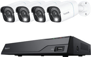 Reolink 4k uhd beveiligingscamerasysteem - poe - 8-kanaals nvr met 24 7 opname - slimme detectie - tweewegaudio - nvs8-8mb4