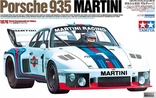 Tamiya modelbouwpakket auto - 20070 porsche 935 turbo - martini 1976 plastic - 1:20 - modelbouw
