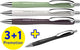 Schneider schrijfwaren schneider balpen - slider rave trend - penpunt xb - assorti doos 3 + 1 gratis - s-132684