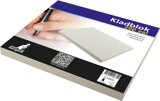 Kangaro kladblok - 23 x 19,8cm - â±200 vel - met dekblad - k-56000