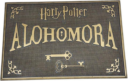 Pyramid international harry potter deurmat alohomora 40 x 60 cm zwart goudkleurig