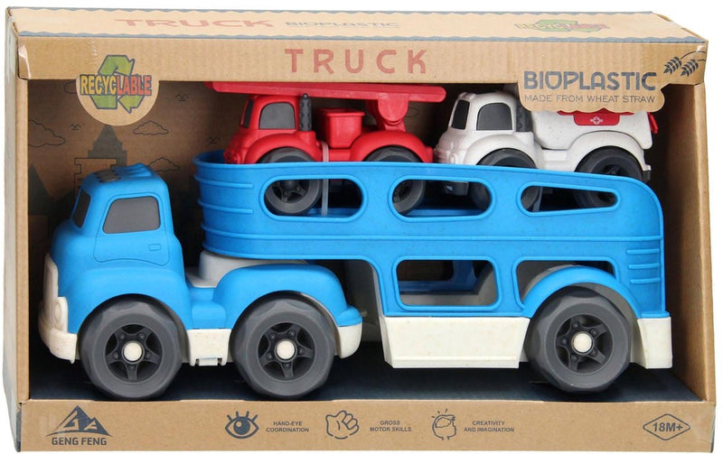 Afbeelding laden in galerijviewer, Lobbes speelgoed bv autotransporter recycle - blauw
