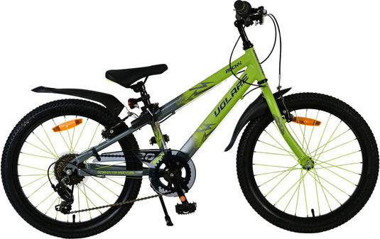 Volare rocky kinderfiets - 20 inch - 7 speed - groen grijs