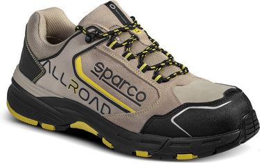 Sparco allroad roc – s3s veiligheidsschoen tan geel met phylon zool en waterafstotend nubuck - bruin 46
